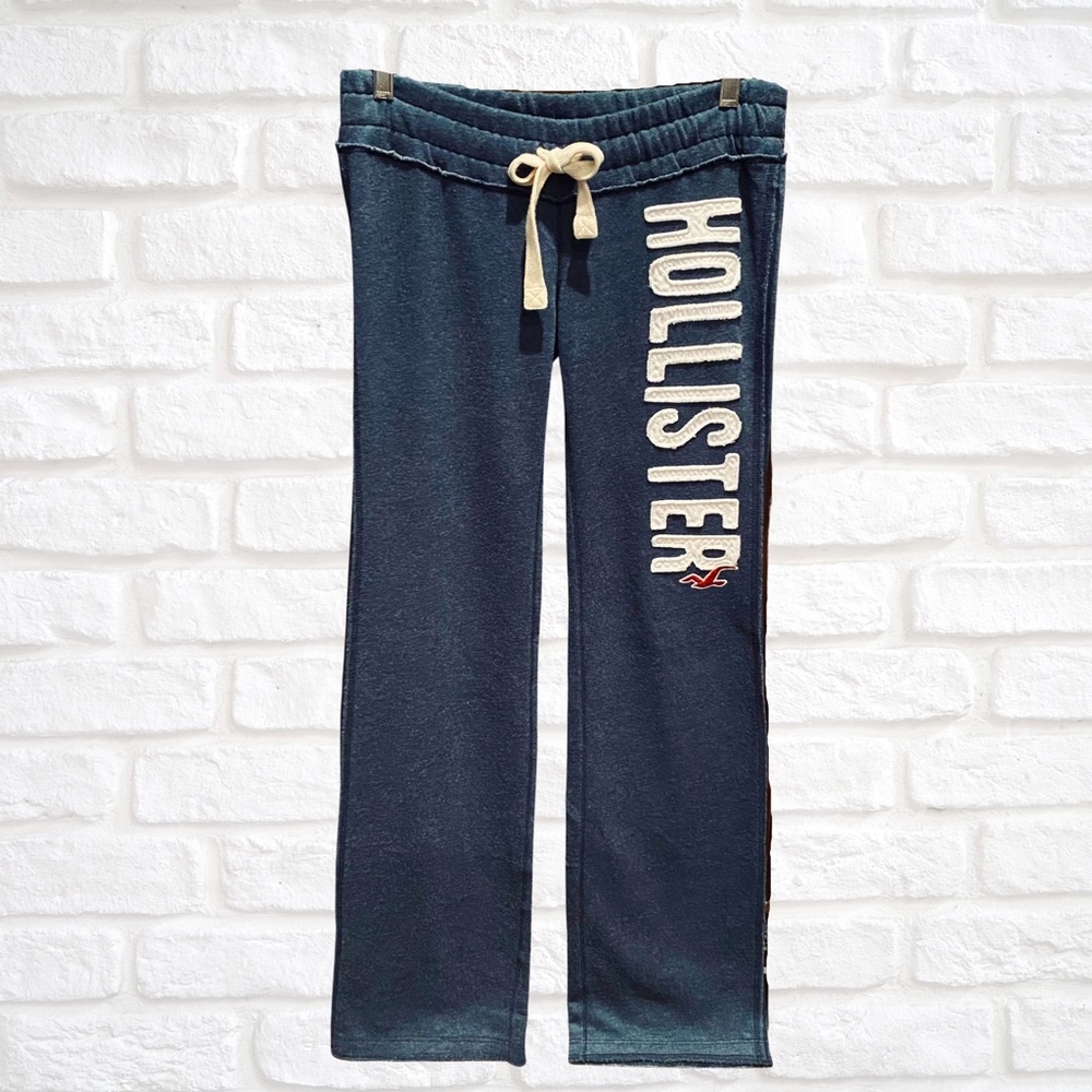 Hollister Logo Navy Sweatpants | S